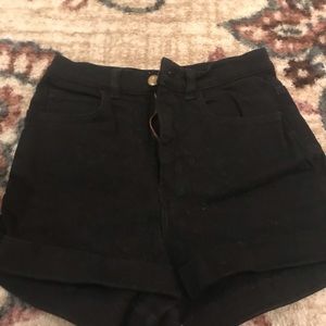 Black Jean shorts